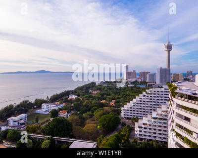 Luftaufnahme von Jomtien, Pattaya, Thailand Stockfoto