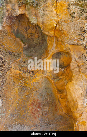 Höhlenmalerei. Valonsadero Berg. Castilla y Leon. Der Provinz Soria. Spanien Stockfoto