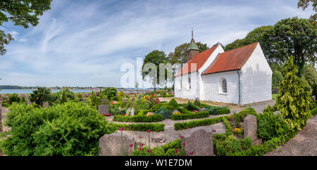 Hjarnoe Insel Kirche einer der kleinsten in Dänemark Stockfoto