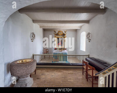 Hjarnoe Insel Kirche einer der kleinsten in Dänemark Stockfoto