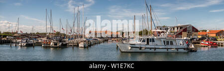 Hafen Marina in Juelsminde für kleine Boote, Jütland Dänemark Stockfoto