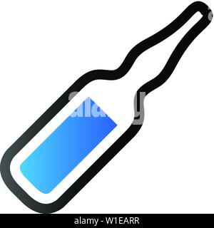 Ampulle Symbol in Duo Tone Farbe. Impfstoff serum Medizin Stock Vektor