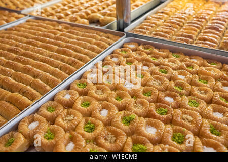 Traditionelles türkisches Dessert Baklava close-up Stockfoto