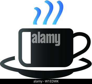 Kaffeetassensymbol im Duo Ton Farbe. Essen trinken heißen Espresso Stock Vektor