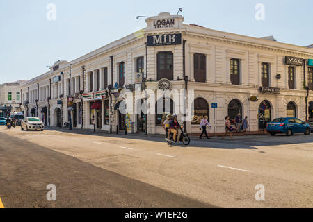 Der Logan Gebäude, George Town, Insel Penang, Malaysia, Südostasien, Asien Stockfoto