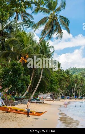 Port Barton, Palawan, Philippinen Mimaropa, Südostasien, Asien Stockfoto