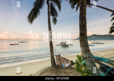 Port Barton, Palawan, Philippinen Mimaropa, Südostasien, Asien Stockfoto