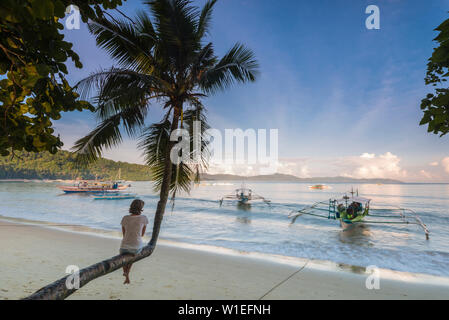 Port Barton, Palawan, Philippinen Mimaropa, Südostasien, Asien Stockfoto