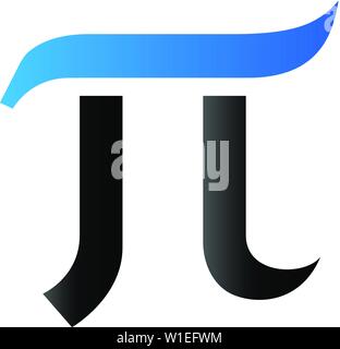 Griechische alphabet Symbol in Duo Tone Farbe. Mathematik Anzahl Stock Vektor