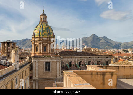 Kuppel des San Giuseppe Dei Padri Teatini Kirche von Santa Caterina Kirche, Palermo, Sizilien, Italien, Europa Stockfoto