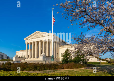 Der Oberste Gerichtshof der Vereinigten Staaten im Frühjahr, Washington D.C., Vereinigte Staaten von Amerika, Nordamerika Stockfoto