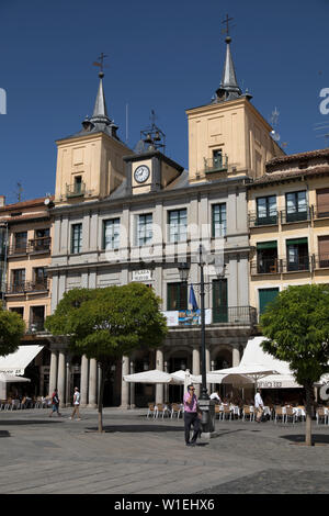 Das 17. Jahrhundert Ayuntamiento de Segovia am Plaza Mayor in Kastilien-Leon Spanien Stockfoto