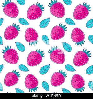 Muster mit Erdbeeren Stock Vektor