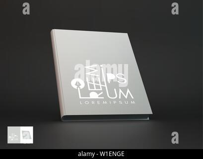 Realistisches Buch mockup. Cover Design vorlage. Perspektive betrachten. 3D-Vektor Illustration. Stock Vektor