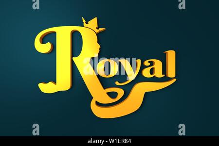 Royal Crown Logo Stockfoto