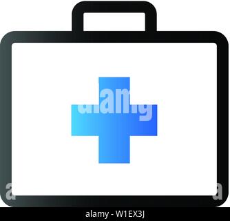 Medizinischen Fall Symbol in Duo Tone Farbe. Health Care Aufbewahrung der Ausrüstung Stock Vektor