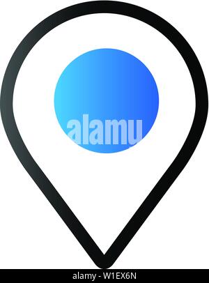 Pin Lageplan Symbol in Duo Tone Farbe. Stock Vektor