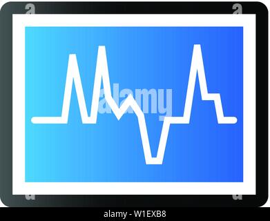 Herzfrequenz Symbol Monitor in Duo Tone Farbe. Medizinischen Versorgung digital Stock Vektor