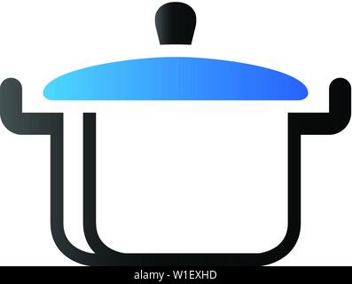 Kochen Symbol Pan im Duo Ton Farbe. Essen Restaurant Chef utensil Stock Vektor