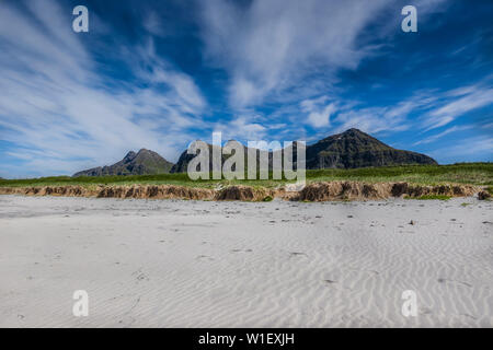 Flakstad Strand, Ramberg, Lofoten, Norwegen Stockfoto