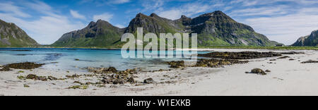 Flakstad Strand, Ramberg, Lofoten, Norwegen Stockfoto