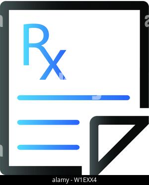 Ärztliche Verschreibung Symbol in Duo Tone Farbe. Medizin Arzt healthcare Stock Vektor
