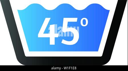 Waschtemperatur Symbol in Duo Tone Farbe. Wäsche Reinigung Pflege Stock Vektor