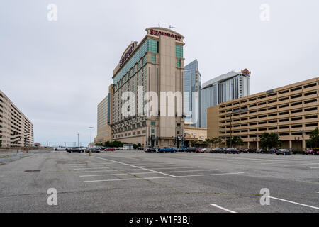 Leeren Parkplatz ins Showboat Casino in Atlantic City in New Jersey Küste Stockfoto