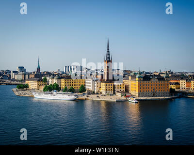 Foto von der Stadt Stockholm Schweden im Sommer. Stockfoto