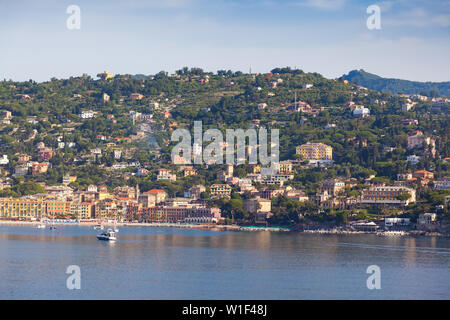 Santa Margherita Ligure, Italien aus dem Meer Stockfoto