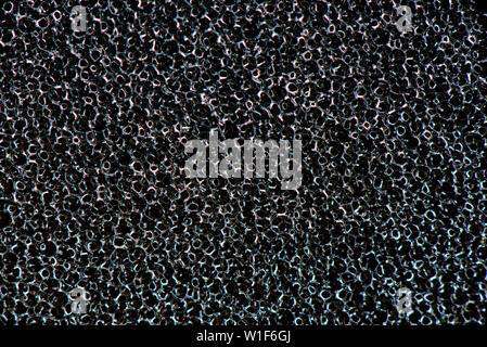 Hintergrund Textur von schwarzen Schaumgummi. Stockfoto