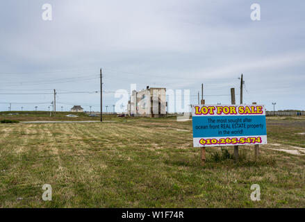Baulücken und alte Gebäude in Atlantic City in New Jersey Küste Stockfoto