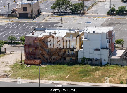 Baulücken und alte Gebäude in Atlantic City in New Jersey Küste Stockfoto