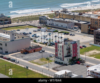 Baulücken und alte Gebäude in Atlantic City in New Jersey Küste Stockfoto