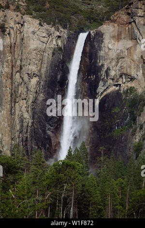 Bridal Veil Falls im Yosemite National Park, Kalifornien, USA Stockfoto