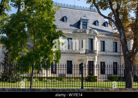 Margaux, Frankreich - 11. September 2018: Chateau Palmer ist ein Weingut im Margaux Appellation d'origine contrôlée Bordeaux Region in Frankreich Stockfoto