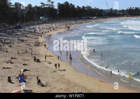 Anzeigen von Manly Beach in Sydney, Australien Stockfoto