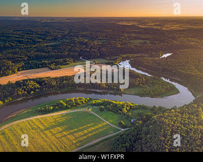 Luftaufnahme von Neris in Kiarnawa, Litauen Stockfoto