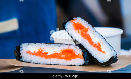 Japanische Sushi-Rollen Stockfoto