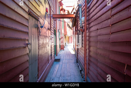 Altstadt Bryggen in Bergen, Norwegen Stockfoto