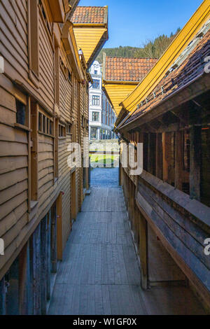 Altstadt Bryggen in Bergen, Norwegen Stockfoto