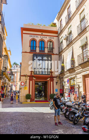 Barrio de Santa Cruz oder alten jüdischen Viertel von Sevilla Spanien Stockfoto