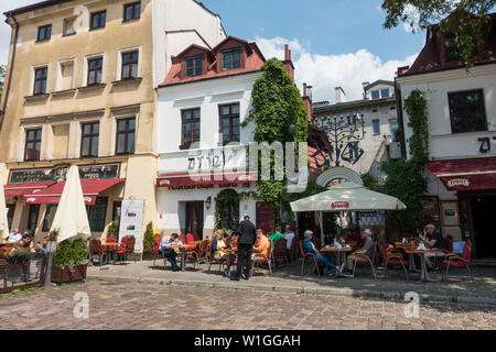 Ariel Restaurant, Kazimierz, Jüdisches Viertel Krakau, Polen, Europa. Stockfoto