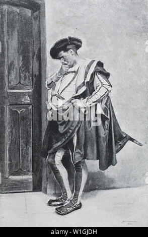 Jean-Louis Ernest Meissonier. Sie ist noch nicht da. Stockfoto