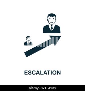 Symbol für Eskalationsvektor. Creative Sign aus crm Icons Sammlung. Gefülltes flaches Escalation-Symbol für Computer und mobile Geräte Stock Vektor