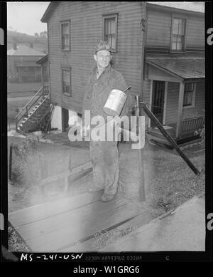 Miner bei H. C. Frick Coke Company, Mine. H. C. Frick Coke Company, Nationalen #3 Mine, Muse, Washington County, Pennsylvania. Stockfoto