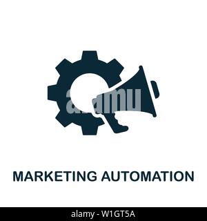 Vektorsymbol für Marketing Automation. Creative Sign aus crm Icons Sammlung. Gefüllte flache Marketing Automation Symbol für Computer und mobile Stock Vektor