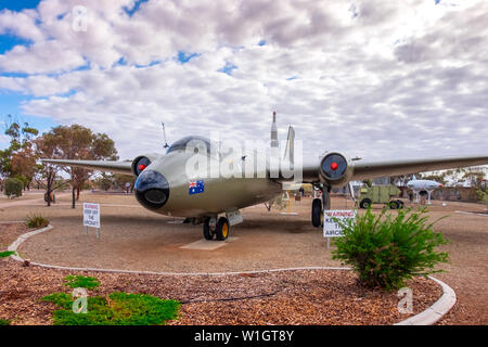Woomera Nationale Luft- und Raketenabwehr Park, Royal Australian Air Force (RAAF) Woomera Heritage Centre, South Australia. Stockfoto
