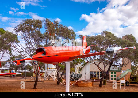 Woomera Nationale Luft- und Raketenabwehr Park, Royal Australian Air Force (RAAF) Woomera Heritage Centre, South Australia. Stockfoto