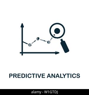 Symbol für das Vektorsymbol für die prädiktive Analyse. Creative Sign aus crm Icons Sammlung. Gefülltes flaches Predictive Analytics-Symbol für Computer und mobile Geräte Stock Vektor